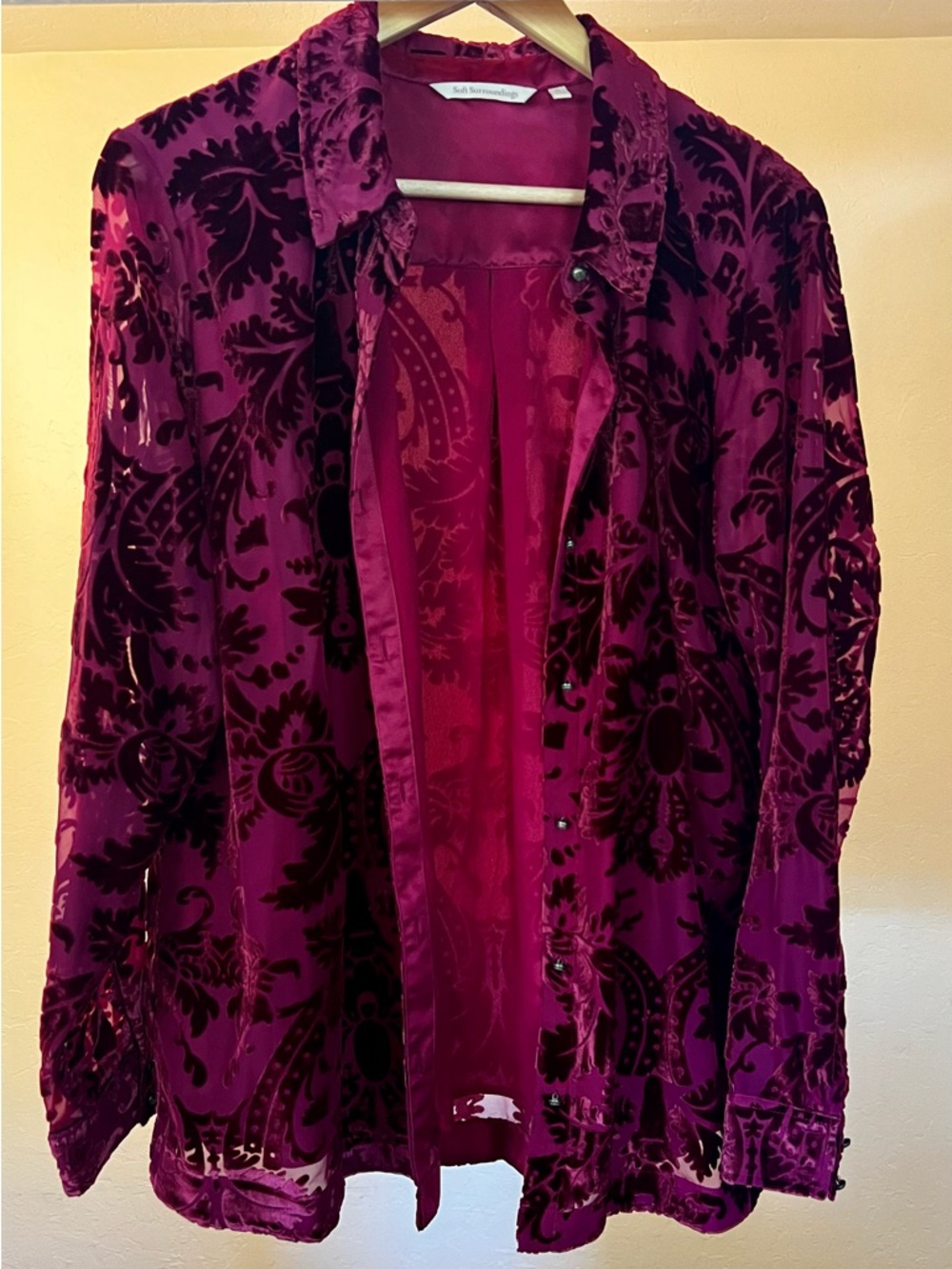 Soft Surroundings - Floreat Velvet Blouse